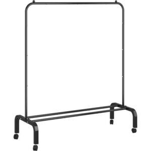 Rolling Clothes Rack Metal Garment Rack with Wheels Shelf for Hanging Clothes
